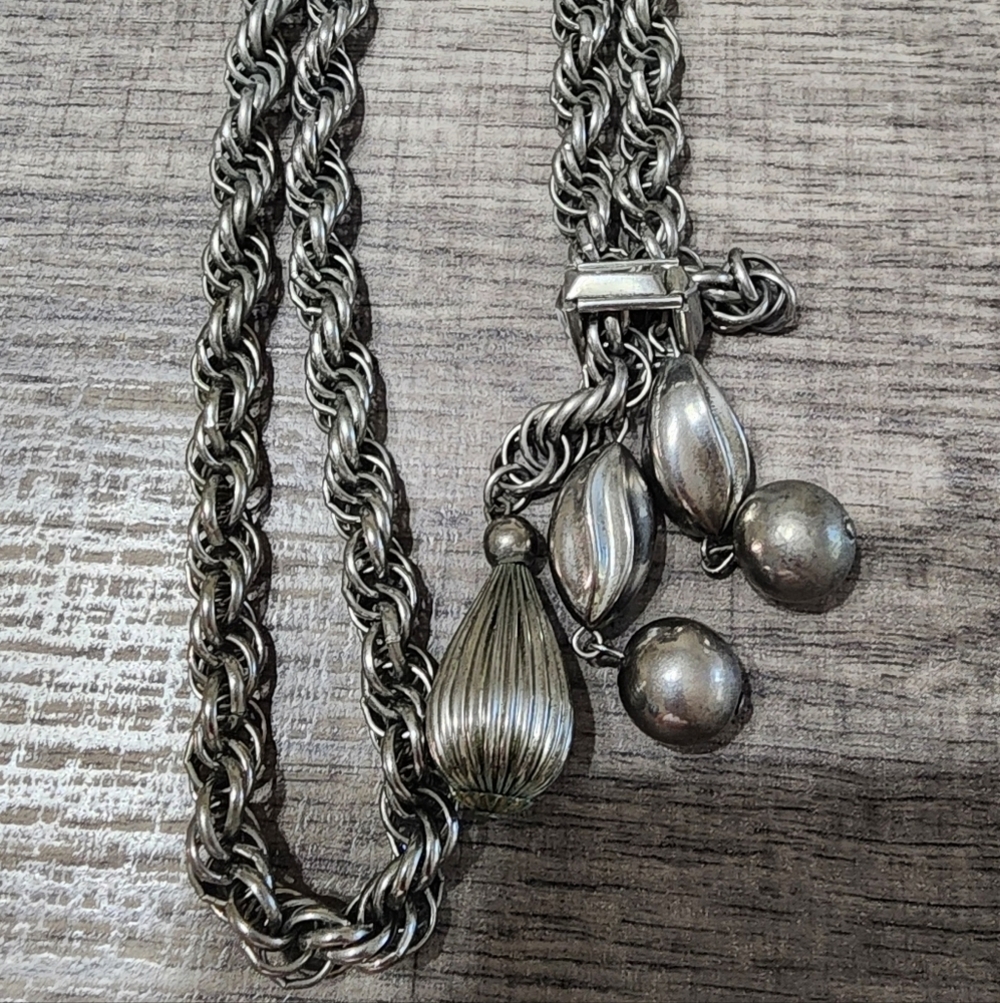 Silver Chain Necklace with Charms - Picture 6 of 6